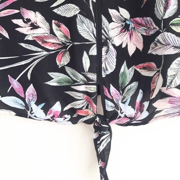 2/$35 Spense Kimono Style V-Neck Blouse Tropical Print Size M (Fits 12-1… - Picture 6 of 12